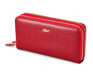 Шкіряний жіночий гаманець - клатч Moro&Jenny 59049 E Red червоний, Колір: Червоний, фото 