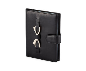 Женская обложка для документов из натуральной кожи Nikole Richie 1407 A Black чёрная, Цвет: Черный, фото 