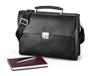 Кожаный мужской портфель  Lare Boss 090658-1 чёрный, фото 