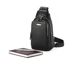 Сумка – слинг из кожи высшего сорта LeGRAND collection 2002-3 чёрная, фото 