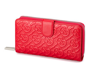 Шкіряний жіночий гаманець на блискавці Burberry 5633 E Red червоний, Колір: Червоний, фото 