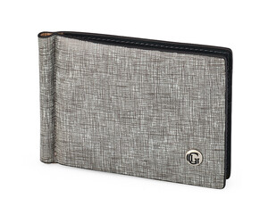 Кожаное портмоне с зажимом LeGRAND collection 6083B графит, фото 