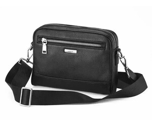 Мужская сумка из натуральной кожи LeGRAND collection 6866-5 чёрная, фото 