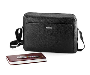 Мужская кожаная сумка через плечо LeGRAND collection 5528-2 чёрная, фото 