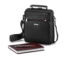 Кожаная мужская сумка LeGRAND collection 9336-3 Black чёрная, Цвет: Черный, фото 