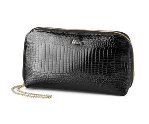 Шкіряна жіноча косметичка Moro&Jenny 59057 A Black чорна, Колір: Чорний, фото 