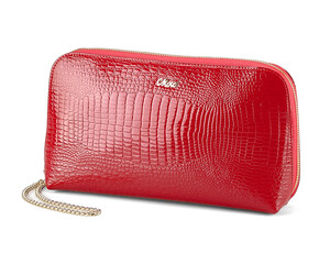 Кожаная женская косметичка Moro&Jenny 59057 E Red красная, Цвет: Красный, фото 