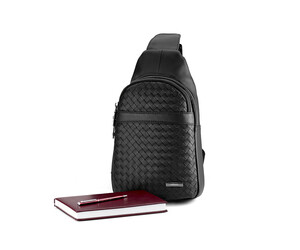 Сумка – слинг из кожи высшего сорта LeGRAND collection 2002-15 чёрная, фото 