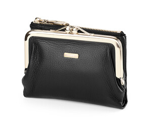 Модный женский кожаный кошелёк Moro&Jenny 6116 A чёрный, Цвет: Черный, Тип и  фактура кожи: зернистая, фото 