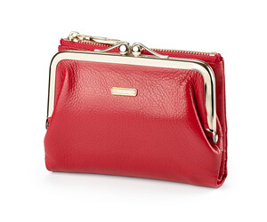 Модный женский кожаный кошелёк Moro&Jenny 6116 E красный, Цвет: Красный, Тип и  фактура кожи: зернистая, фото 