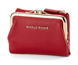 Стильный женский кожаный кошелёк Nikole Richie 1451 E красный, Цвет: Красный, Тип и  фактура кожи: зернистая, фото 