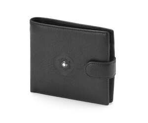 Кожаное мужское портмоне Мont Blanc 3008 чёрный, фото 