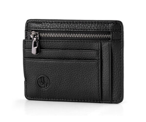 Кожаный картхолдер - кошелек H.T. 170-5 чёрный, фото 