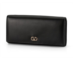 Кожаный женский кошелек Valentino 802 A Black чёрный, Цвет: Черный, Тип и  фактура кожи: гладкая, фото 