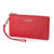 Женский кожаный кошелёк - клатч Nicole Richie 8893 E красный, Цвет: Красный, Тип и  фактура кожи: зернистая, фото 