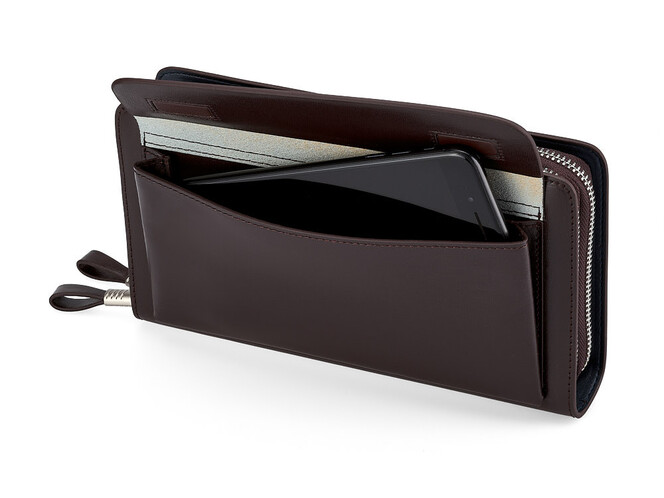 Кожаный мужской клатч LeGRAND collection 022-2 коричневый, фото , изображение 5