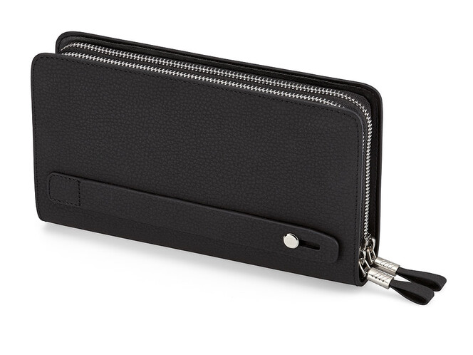 Мужской клатч из натуральной нубуковой кожи LeGRAND collection 030-2 чёрный, фото , изображение 6