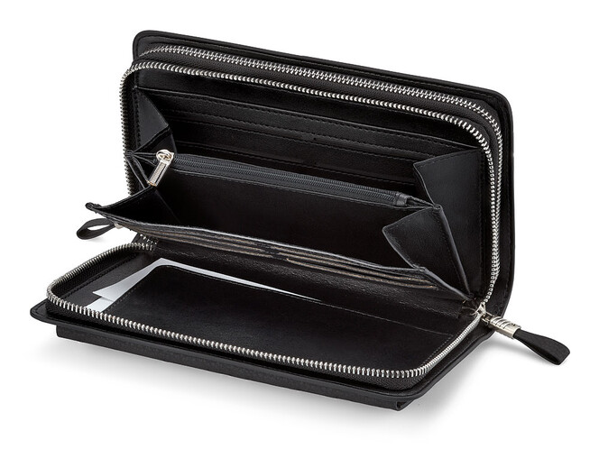 Мужской клатч из натуральной нубуковой кожи LeGRAND collection 030-2 чёрный, фото , изображение 2