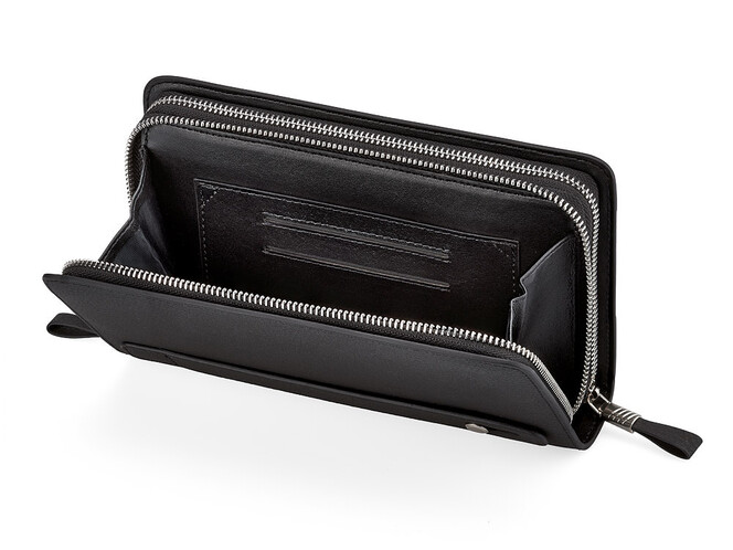 Мужской клатч из натуральной нубуковой кожи LeGRAND collection 030-2 чёрный, фото , изображение 4