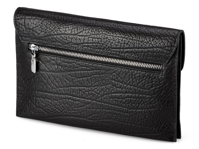 Мужская барсетка - клатч из натуральной кожи  Мont Blanc 8655-2 Black чёрный, Цвет: Черный, фото , изображение 6