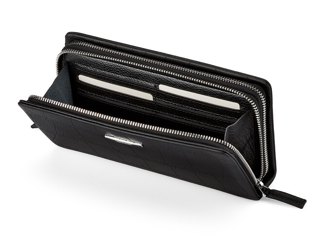 Шкіряний чоловічий клатч LeGRAND collection 7502-1Е чорний, фото , зображення 2