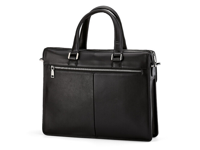 Кожаная сумка для ноутбука и документов LeGRAND collection 1589-1 чёрная, фото , изображение 4