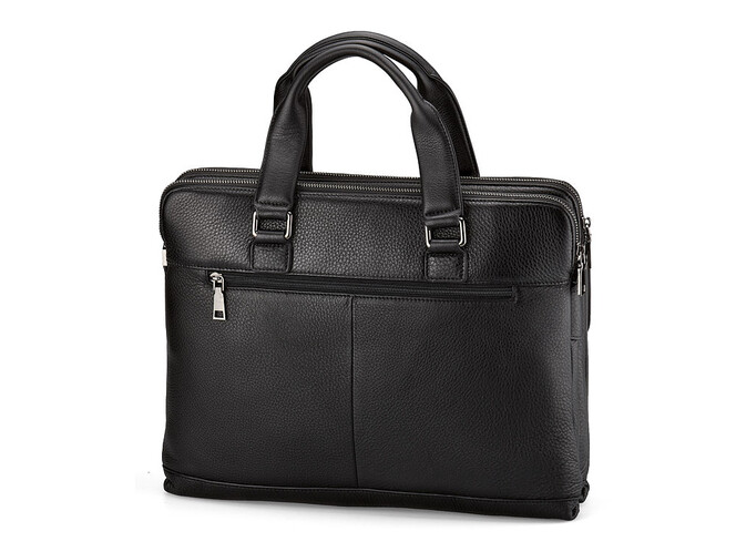Сумка для ноутбука и документов из натуральной кожи LeGRAND collection 7906-1 чёрная, фото , изображение 5