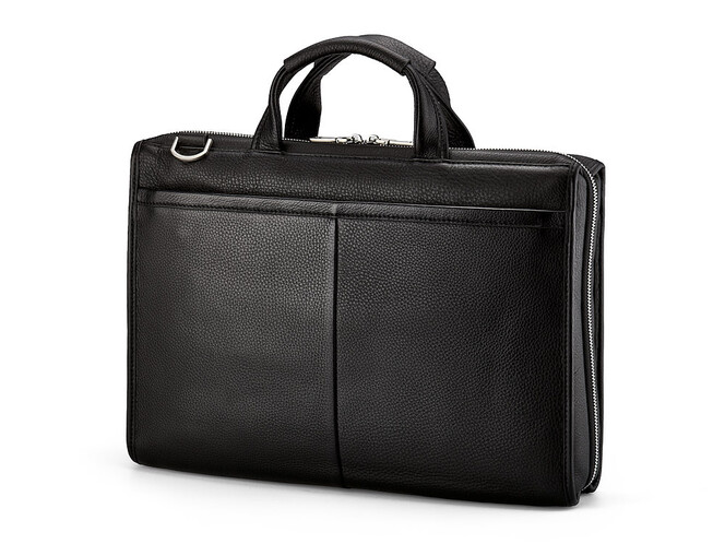 Кожаная сумка для ноутбука и документов LeGRAND collection 8190-1 чёрная, фото , изображение 7