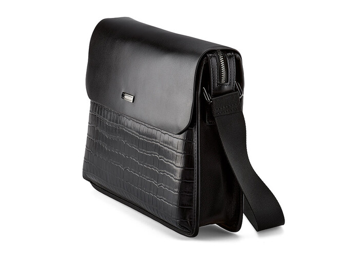 Сумка мужская из натуральной кожи LeGRAND collection 1589-2 чёрная, фото , изображение 3