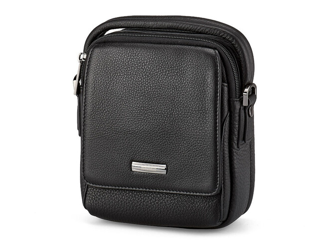 Сумка з натуральної шкіри LeGRAND collection 407-6 чорна, фото , зображення 3