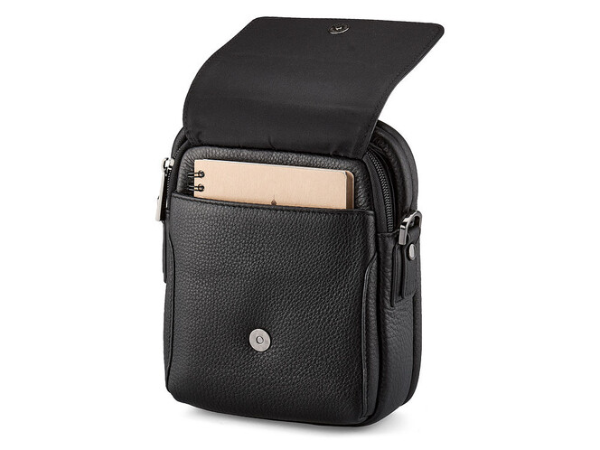 Сумка з натуральної шкіри LeGRAND collection 407-6 чорна, фото , зображення 5