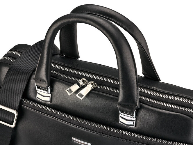Сумка для ноутбука и документов из натуральной кожи LeGRAND collection 3506-1 чёрная, фото , изображение 9