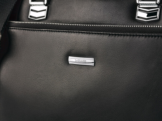 Сумка для ноутбука и документов из натуральной кожи LeGRAND collection 3506-1 чёрная, фото , изображение 10