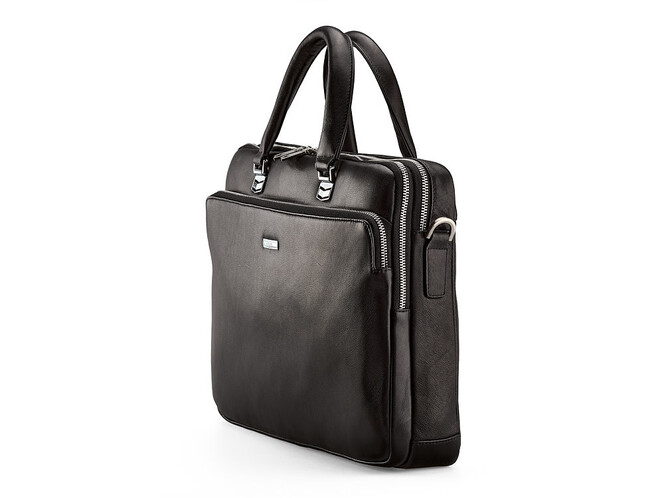 Сумка для ноутбука и документов из натуральной кожи LeGRAND collection 3506-1 чёрная, фото , изображение 4