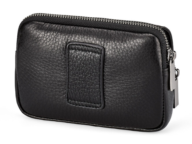 Шкіряна чоловіча сумка на пояс LeGRAND collection 407-11 чорна, фото , зображення 2