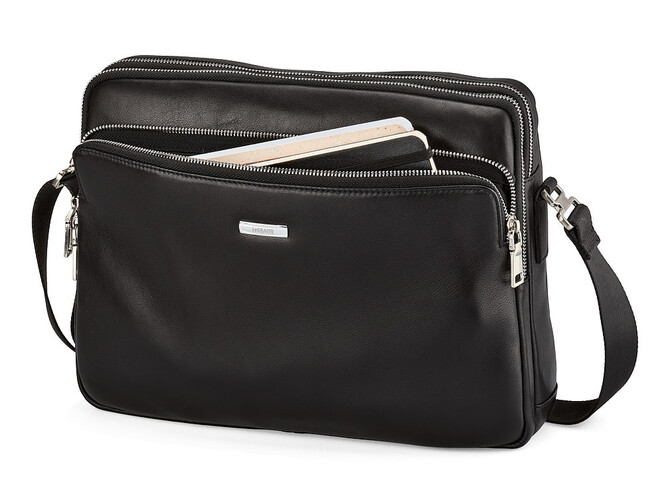 Сумка мужская из натуральной кожи под формат А4 LeGRAND collection 3506-2 чёрная, фото , изображение 3