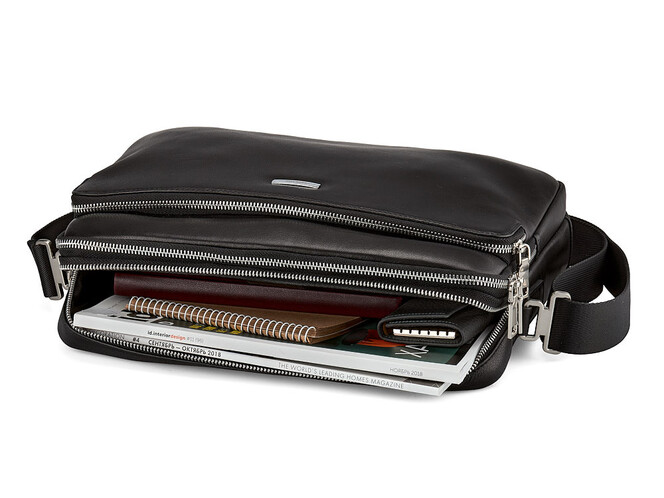 Сумка мужская из натуральной кожи под формат А4 LeGRAND collection 3506-2 чёрная, фото , изображение 5