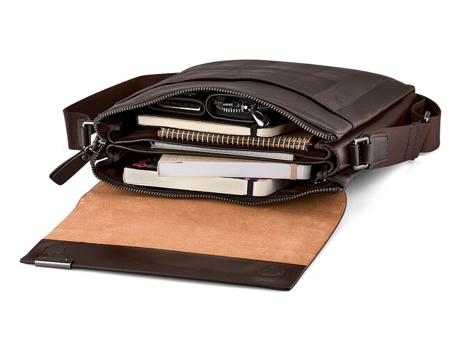 Кожаная вертикальная мужская сумка LeGRAND collection 7176-3 Brown коричневая, фото , изображение 2