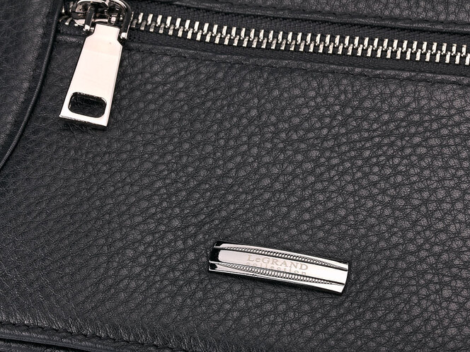 Чоловіча сумка з натуральної шкіри LeGRAND collection 407-37 чорна, фото , зображення 6