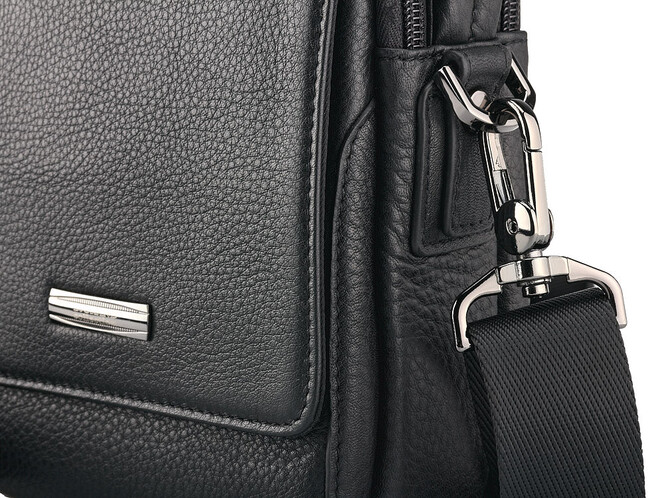 Сумка з натуральної шкіри LeGRAND collection 407-6 чорна, фото , зображення 8
