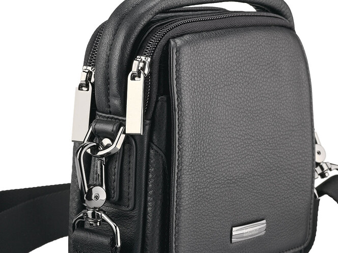 Сумка з натуральної шкіри LeGRAND collection 407-6 чорна, фото , зображення 7