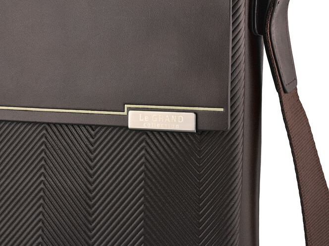 Кожаная вертикальная мужская сумка LeGRAND collection 7176-3 Brown коричневая, фото , изображение 10