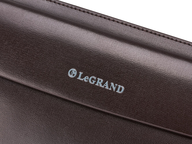 Кожаный мужской клатч LeGRAND collection 022-2 коричневый, фото , изображение 7