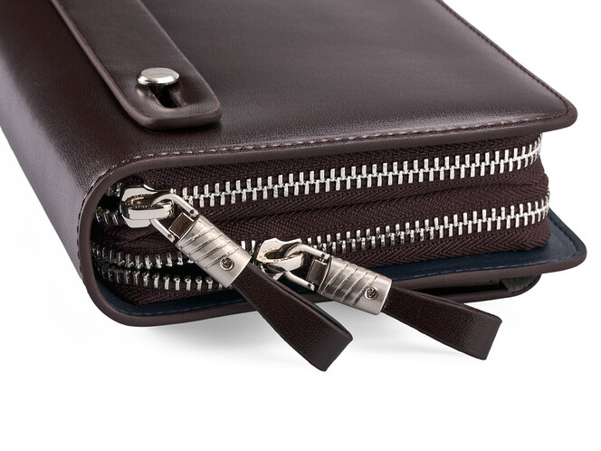 Кожаный мужской клатч LeGRAND collection 022-2 коричневый, фото , изображение 6
