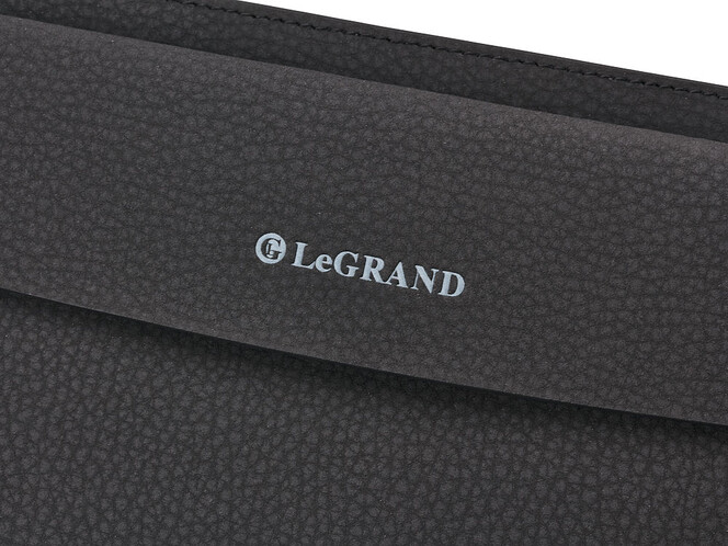 Мужской клатч из натуральной нубуковой кожи LeGRAND collection 030-2 чёрный, фото , изображение 8
