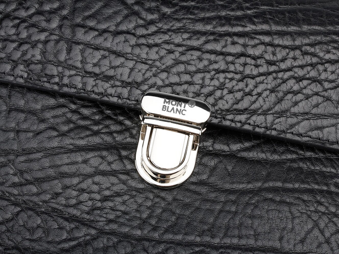 Мужская барсетка - клатч из натуральной кожи  Мont Blanc 8655-2 Black чёрный, Цвет: Черный, фото , изображение 9