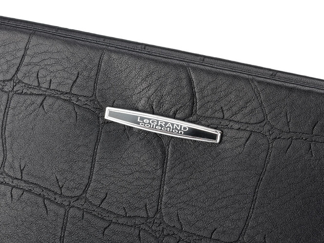 Шкіряний чоловічий клатч LeGRAND collection 7502-1Е чорний, фото , зображення 6