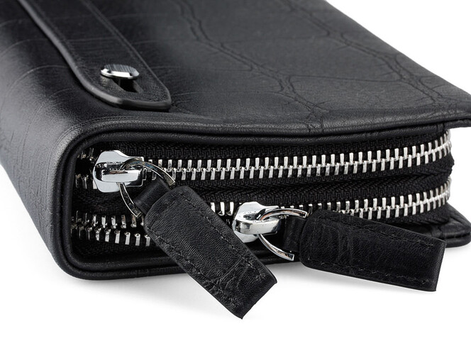 Шкіряний чоловічий клатч LeGRAND collection 7502-1Е чорний, фото , зображення 5