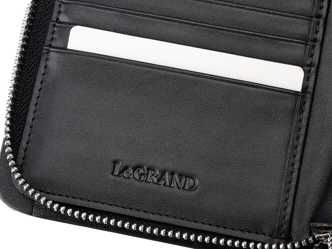 Чоловічий клатч з натуральної шкіри LeGRAND collection 3018 чорний, фото , зображення 4