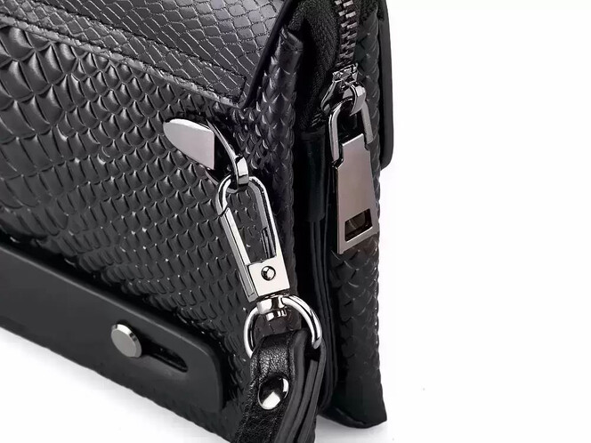 Чоловічий клатч з натуральної шкіри LeGRAND collection 1375-1 чорний, фото , зображення 7